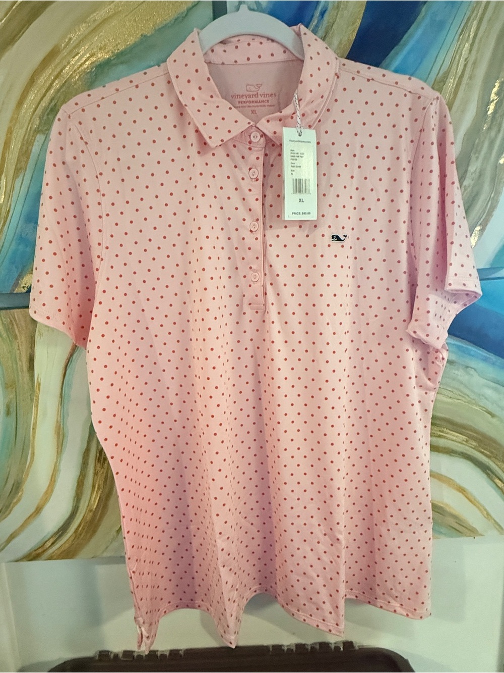 Vineyard Vines Women's Balls Allover Performance Polo Shirt